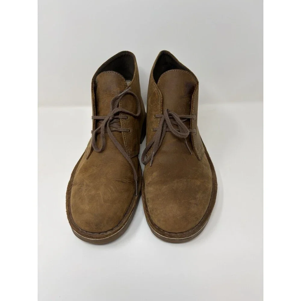 Clarks Bushacre 2 Chukka Boots Mens 11 Tan Suede Ankle Lace Up Shoes